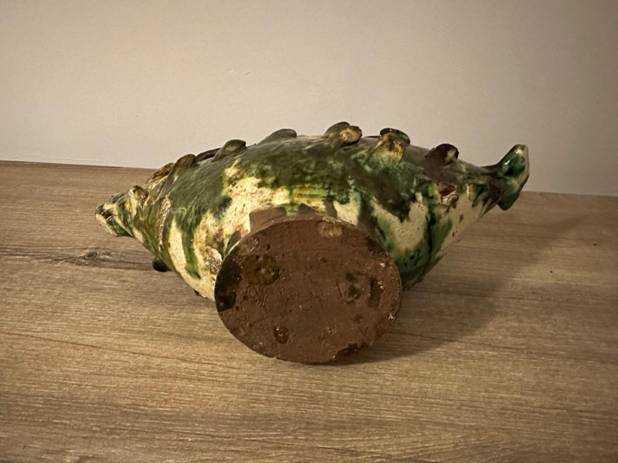 OSMANLI DÖNEMİ ÇOK NADİR ÇANAKKALE İŞİ BAŞIK FORMLU MATARA 