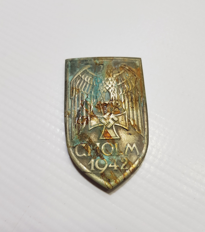 2. DÜNYA SAVAŞI DÖNEMİ ALMAN NAZİ 1942 CHOLM YAZILI ASKERİ BİRLİK BRÖVESİ