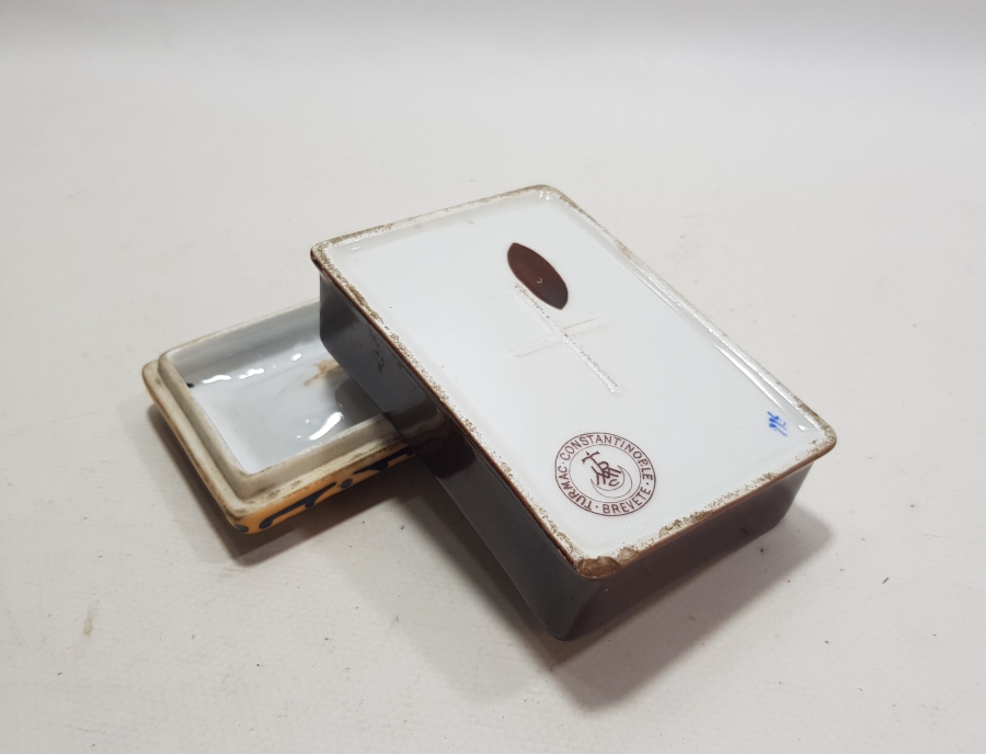 CONSTANTINOPLE - OSMANLI DÖNEMİ TURMAC PORSELEN SİGARALIK VE KÜL TABLASI