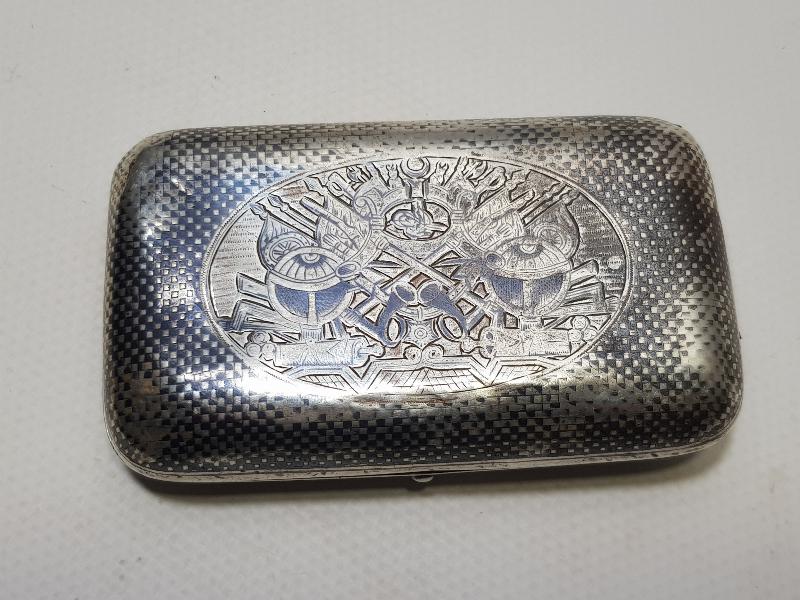 OSMANLI DEVLET ARMALI ERMENİ USTA İŞİ VAN DAMGALI GÜMÜŞ TÜTÜN TABAKASI