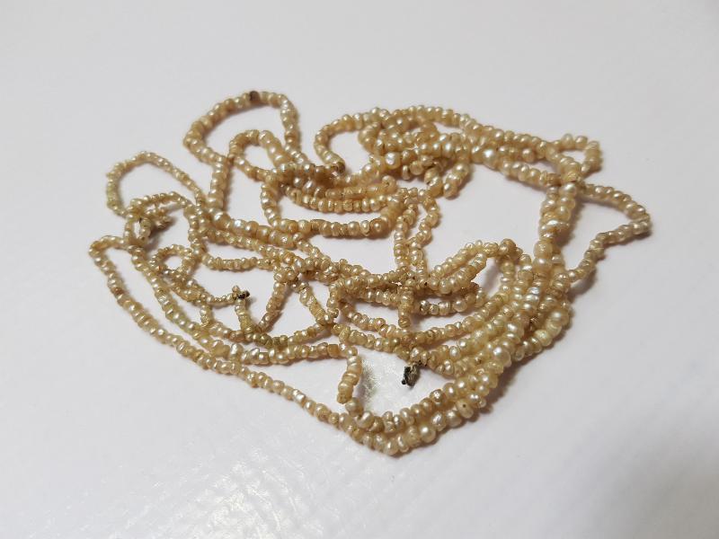 OSMANLI DÖNEMİ ÇOK KÜÇÜK TANELİ NADİR KUM İNCİ GERDANLIK