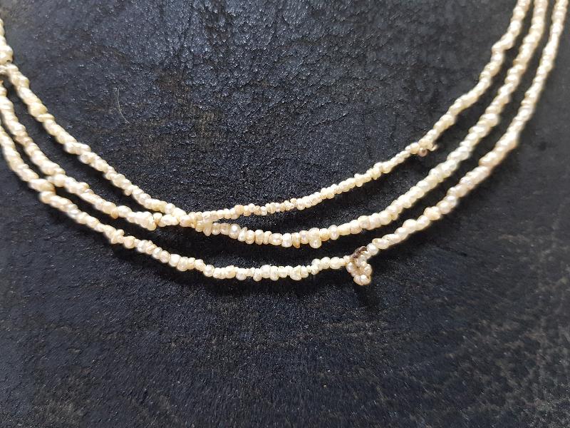 OSMANLI DÖNEMİ ÇOK KÜÇÜK TANELİ NADİR KUM İNCİ GERDANLIK