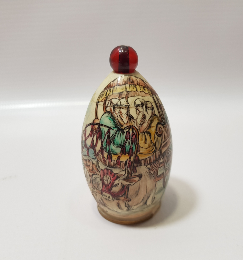 OSMANLI DÖNEMİ FİLDİŞİ ÜZERİ EL BOYAMA KOKUDANLIK