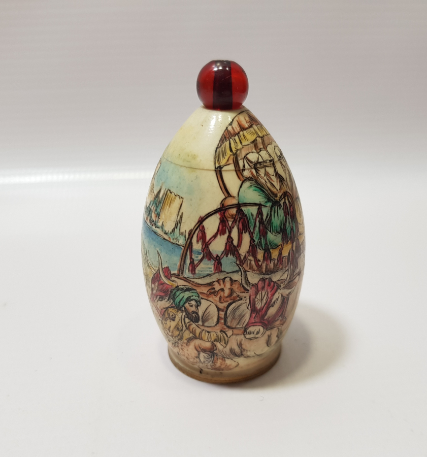 OSMANLI DÖNEMİ FİLDİŞİ ÜZERİ EL BOYAMA KOKUDANLIK