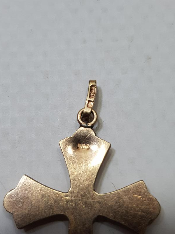 ALTIN KAPLAMA HAÇ KOLYE