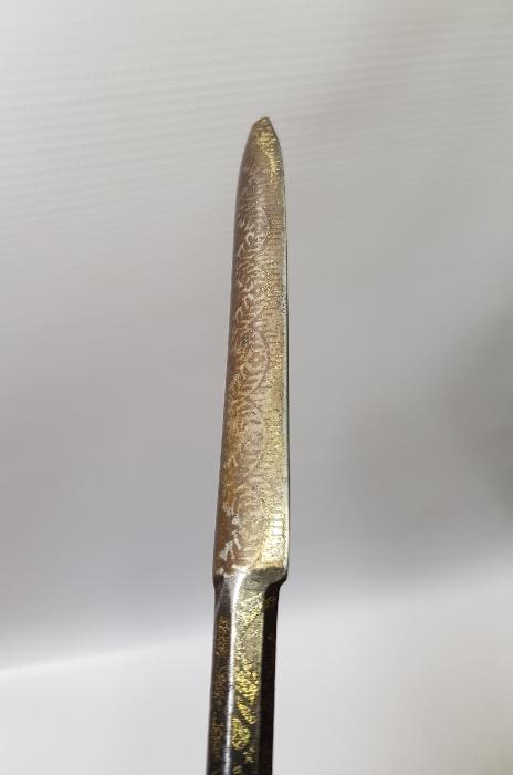 OSMANLI DÖNEMİ ALTIN ÇAKMA YENİÇERİ KILIÇ MASATI