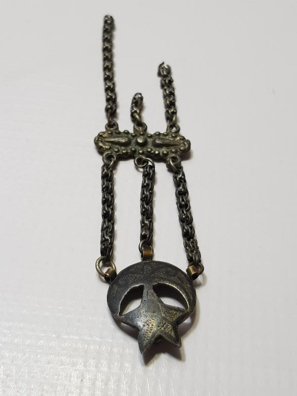 OSMANLI DÖNEMİ AY YILDIZLI GÜMÜŞ SAAT KÖSTEĞİ SALLAMASI