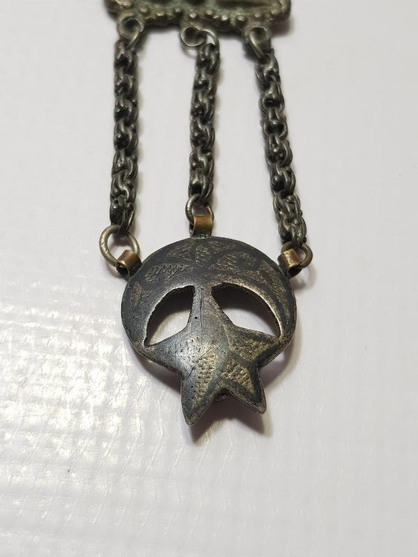 OSMANLI DÖNEMİ AY YILDIZLI GÜMÜŞ SAAT KÖSTEĞİ SALLAMASI