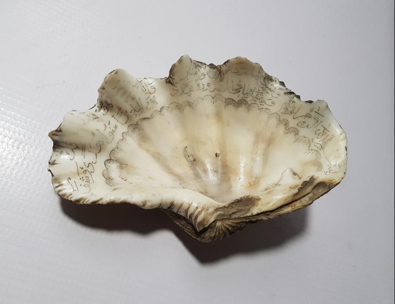 OSMANLI DÖNEMİ TILSIMLI DENİZ KABUĞU ŞİFA TASI