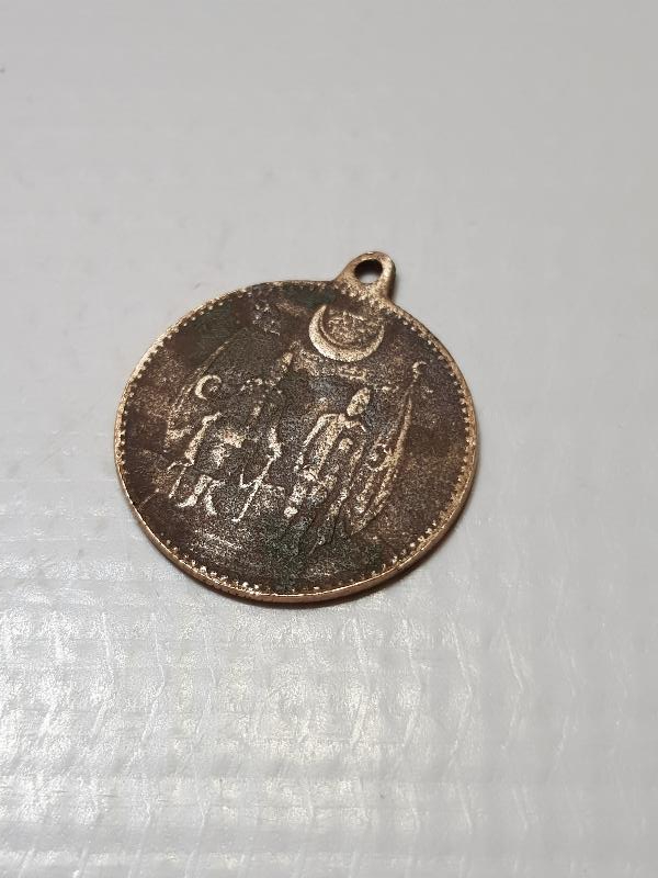 RESNELİ NİYAZİ VE ENVER PAŞA GÖRSELLİ ÇOK NADİR MEŞRUTİYET MADALYASI