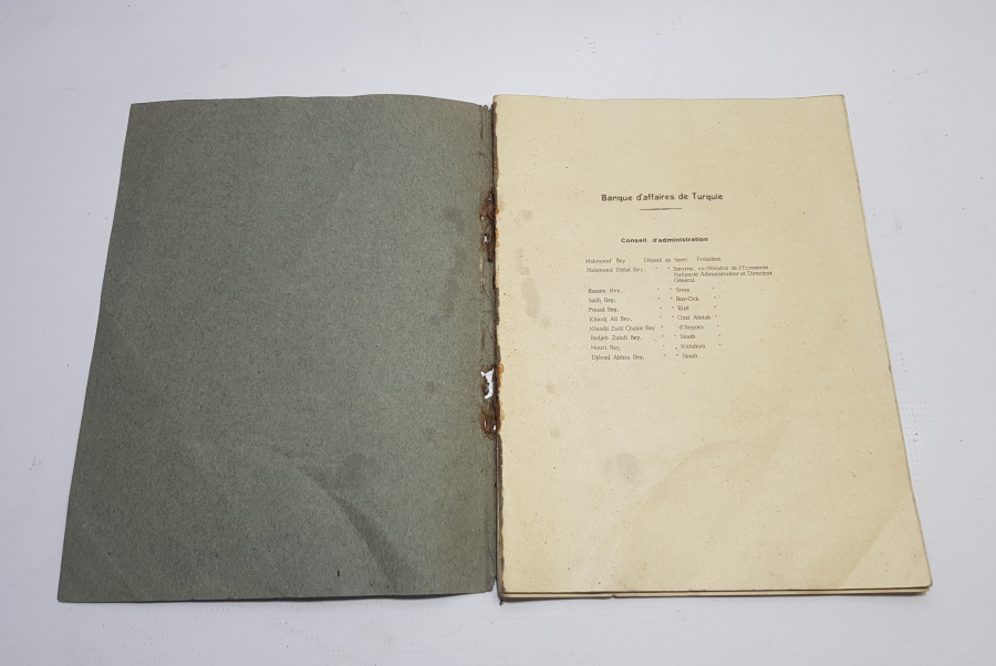 1928 OSMANLICA TÜRKİYE İŞ BANKASI MÜDÜRLERİNİN İMZA SİRKÜLERİ