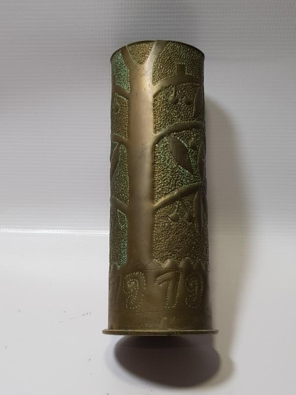 SİPER SANATI: 1. DÜNYA SAVAŞI, 1919 TARİHLİ TOP MERMİSİ KOVANI