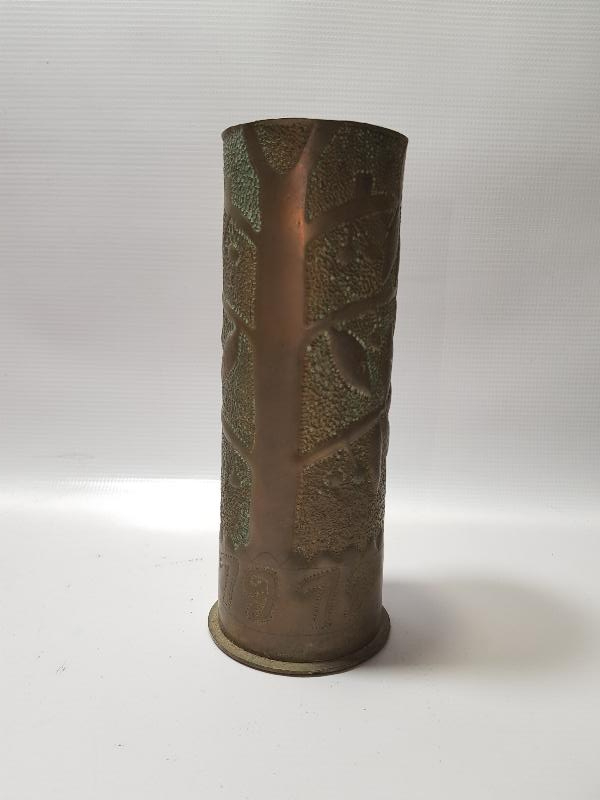 SİPER SANATI: 1. DÜNYA SAVAŞI, 1919 TARİHLİ TOP MERMİSİ KOVANI