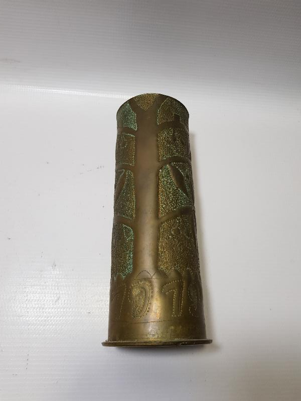 SİPER SANATI: 1. DÜNYA SAVAŞI, 1919 TARİHLİ TOP MERMİSİ KOVANI