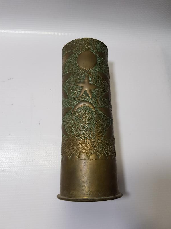 SİPER SANATI: 1. DÜNYA SAVAŞI, 1919 TARİHLİ TOP MERMİSİ KOVANI