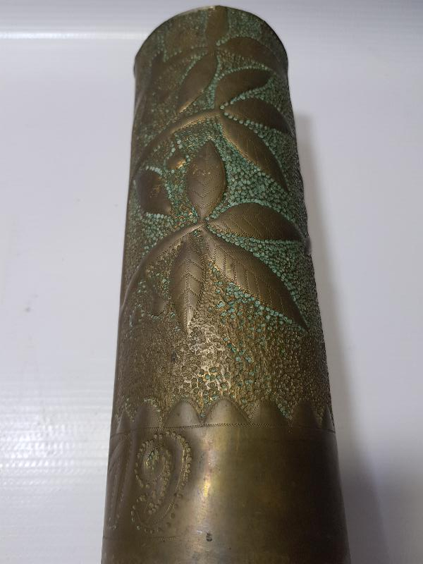 SİPER SANATI: 1. DÜNYA SAVAŞI, 1919 TARİHLİ TOP MERMİSİ KOVANI