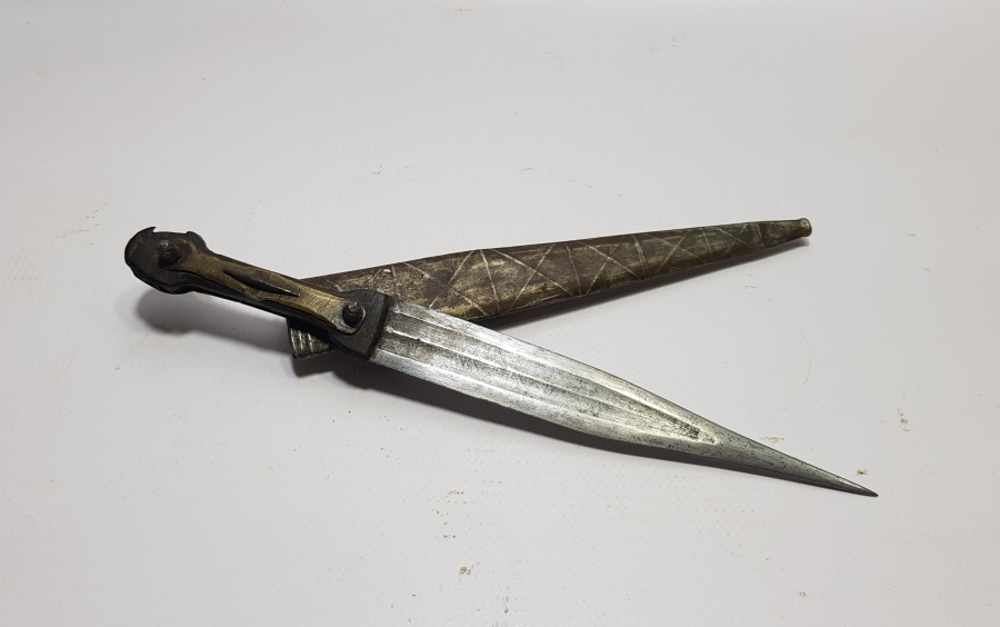 ÜZERİ OSMANLICA YAZILI OSMANLI DÖNEMİ ÇERKES KAMASI