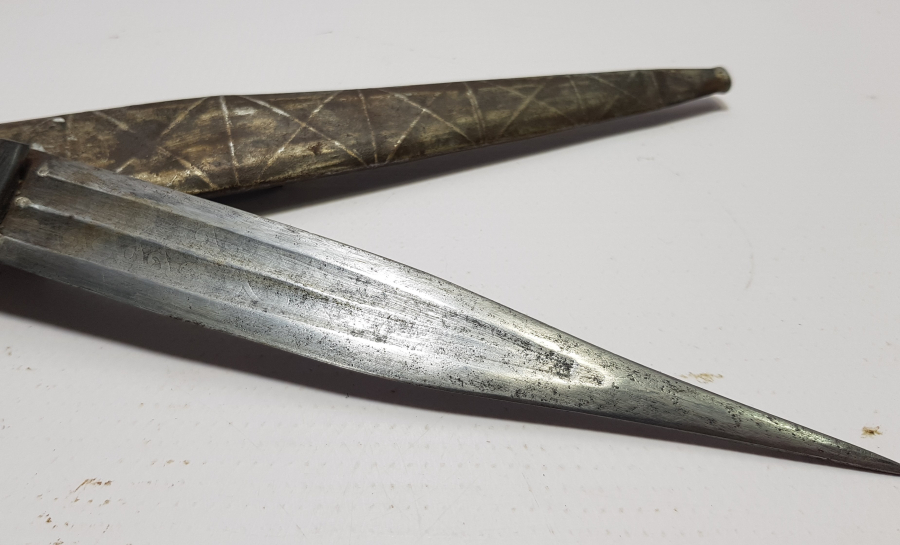 ÜZERİ OSMANLICA YAZILI OSMANLI DÖNEMİ ÇERKES KAMASI