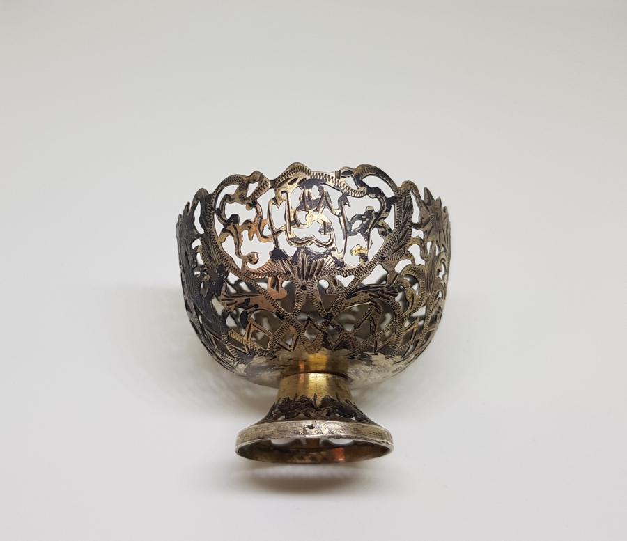 ÜZERİNDE AFİYET OLSUN EFENDİM YAZILI TELKARİ İŞÇİLİKLİ OSMANLI DÖNEMİ FİNCAN ZARFI