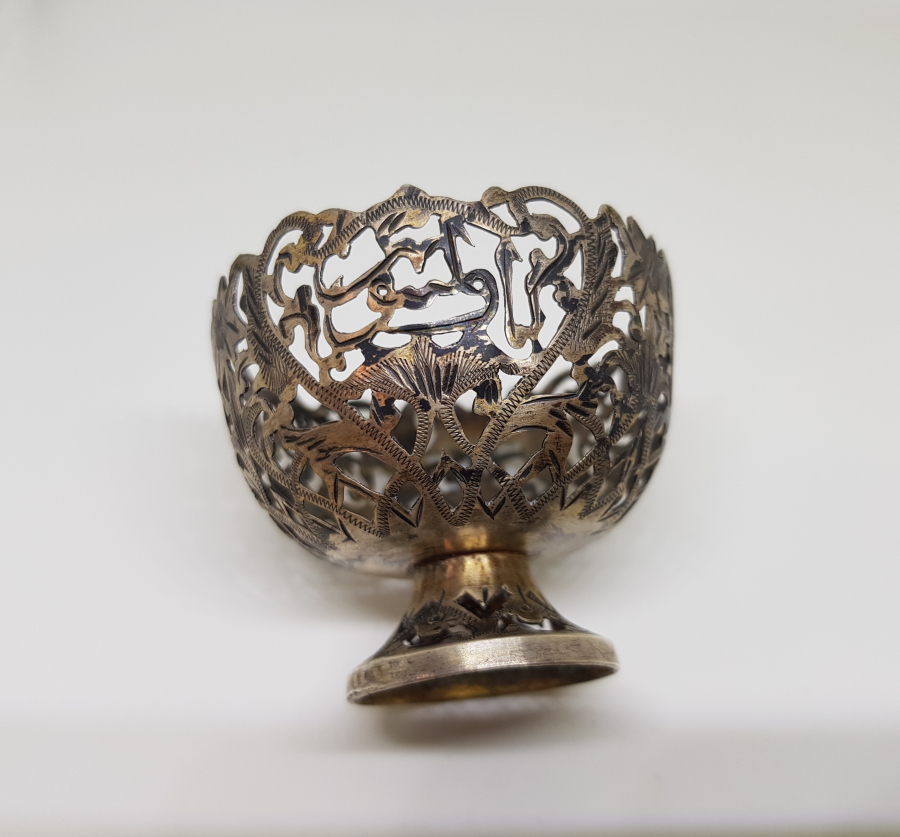 ÜZERİNDE AFİYET OLSUN EFENDİM YAZILI TELKARİ İŞÇİLİKLİ OSMANLI DÖNEMİ FİNCAN ZARFI