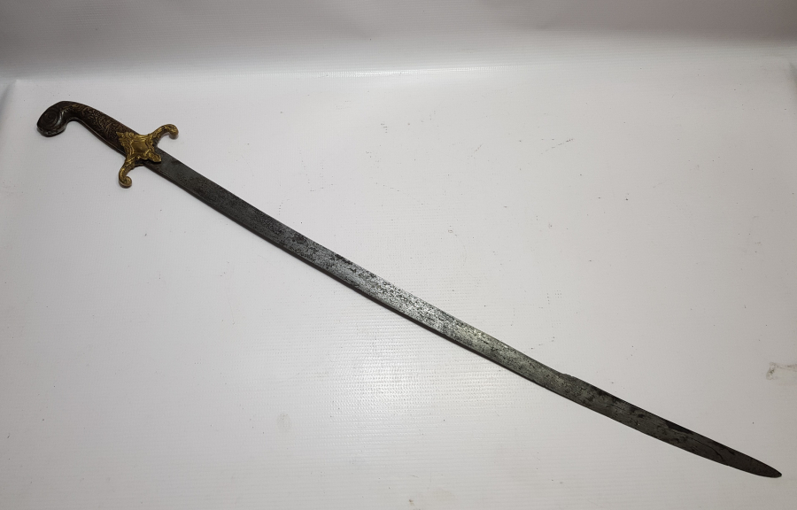 OSMANLI DÖNEMİ PALA FORMLU YALMANLI ERTUĞRUL ALAYLARI SUBAY KILICI