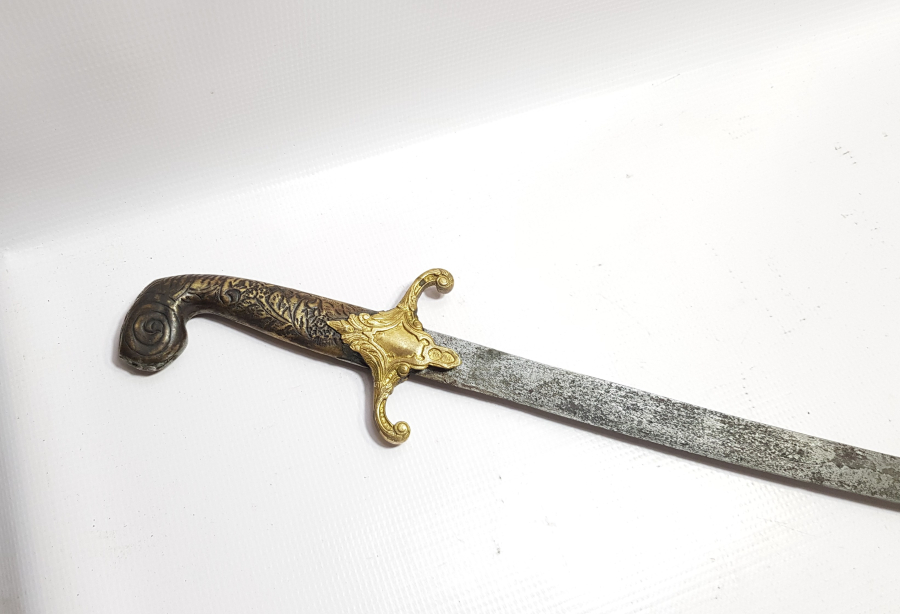 OSMANLI DÖNEMİ PALA FORMLU YALMANLI ERTUĞRUL ALAYLARI SUBAY KILICI