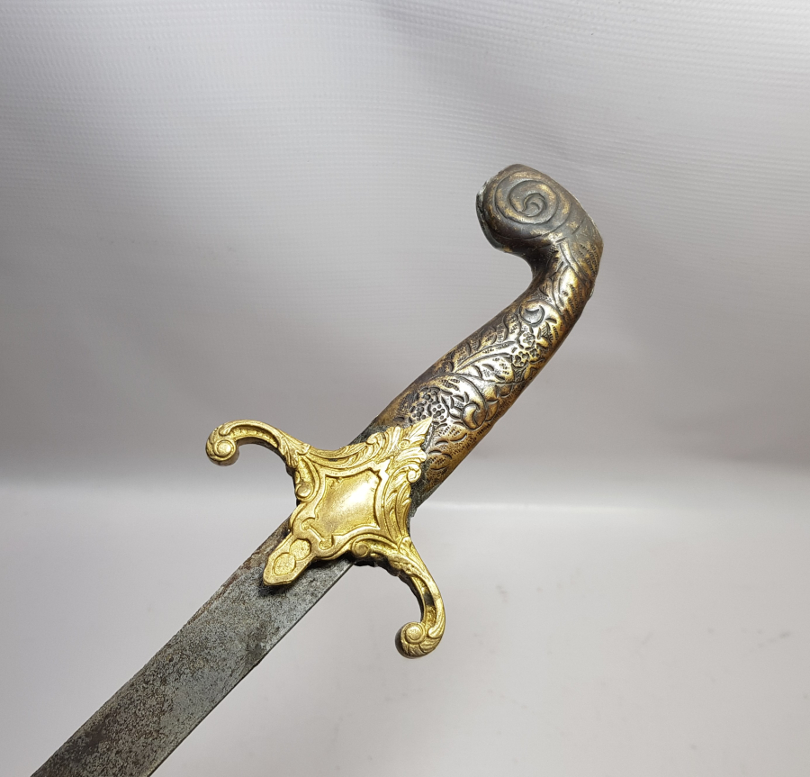 OSMANLI DÖNEMİ PALA FORMLU YALMANLI ERTUĞRUL ALAYLARI SUBAY KILICI