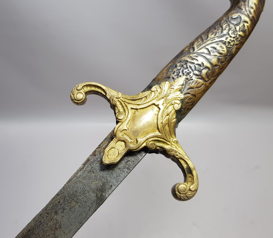 OSMANLI DÖNEMİ PALA FORMLU YALMANLI ERTUĞRUL ALAYLARI SUBAY KILICI