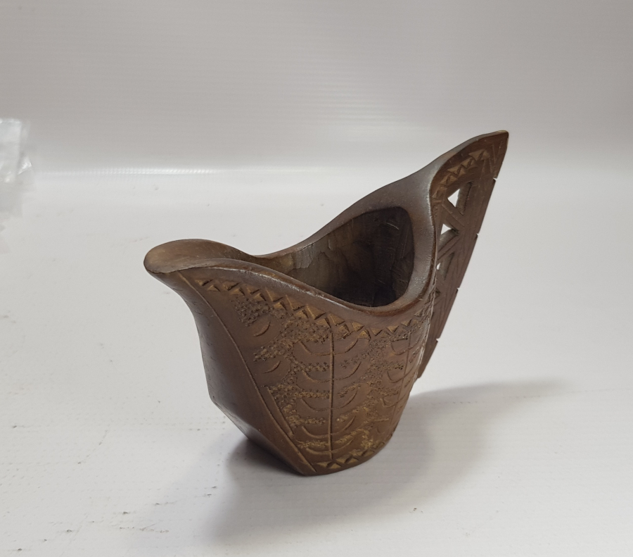 OSMANLI DÖNEMİ EL OYMA İŞÇİLİKLİ ÇOK NADİR AHŞAP KAHVE ÖLÇEĞİ