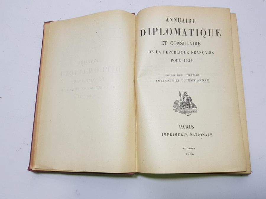 1923 FRANSA'NIN İZMİR KONSOLOSLUĞU KİTABI