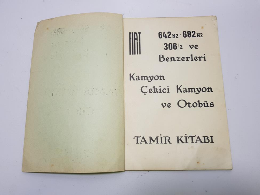 1960 TARİHLİ FIAT MARKA KAMYON, ÇEKİCİ KAMYON VE OTOBÜS TAMİR KİTABI