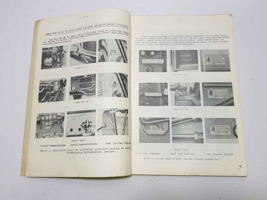 1960 TARİHLİ FIAT MARKA KAMYON, ÇEKİCİ KAMYON VE OTOBÜS TAMİR KİTABI