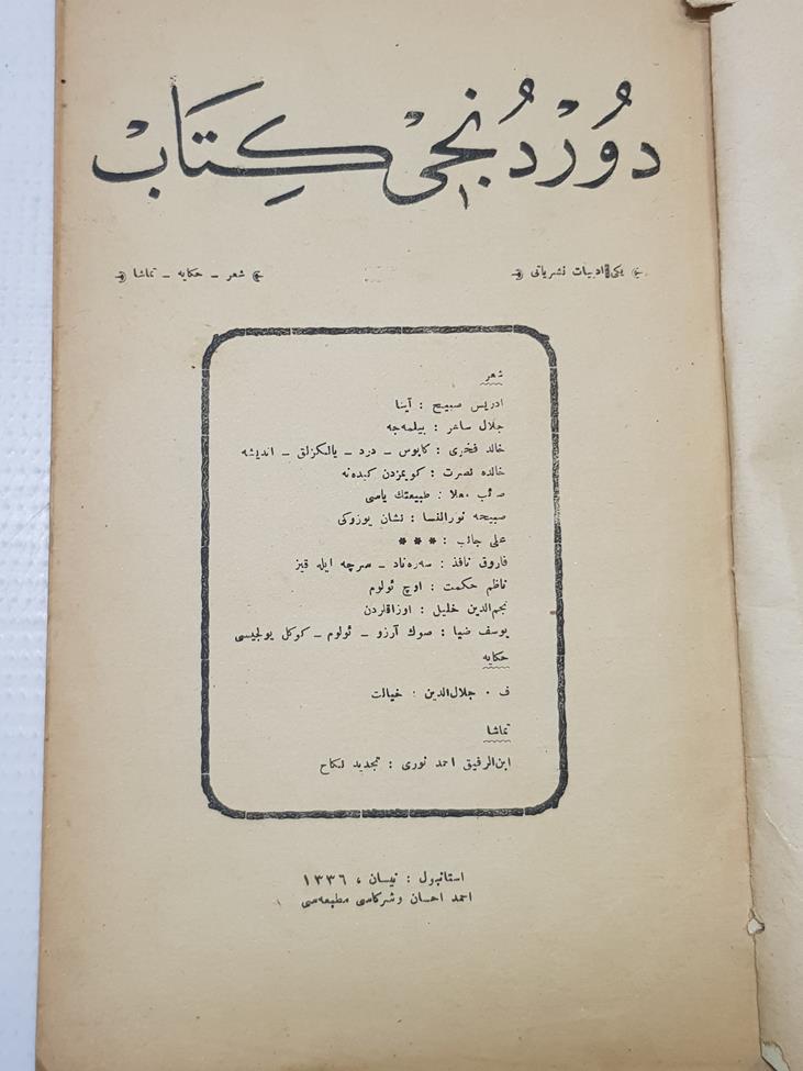 NAZIM HİKMET'Lİ OSMANLICA DÖRDÜNCÜ KİTAP