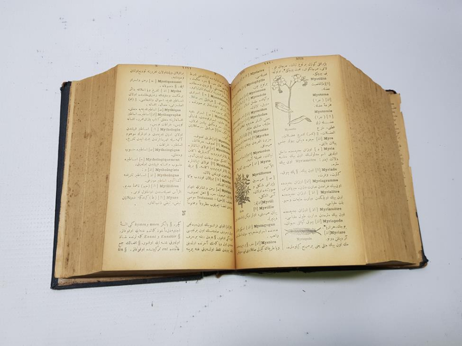 OSMANLICA FRANSIZCA 3000 GRAVÜRLÜ SÖZLÜK - ŞEMSEDDİN SAMİ BEY: KAMUSU FRANSEVİ