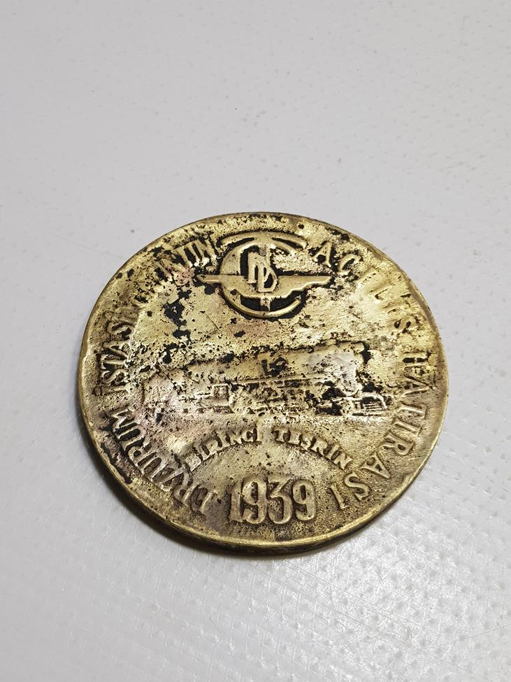 1939 ERZURUM İSTASYONUNUN AÇILIŞI HATIRASI MADALYONU