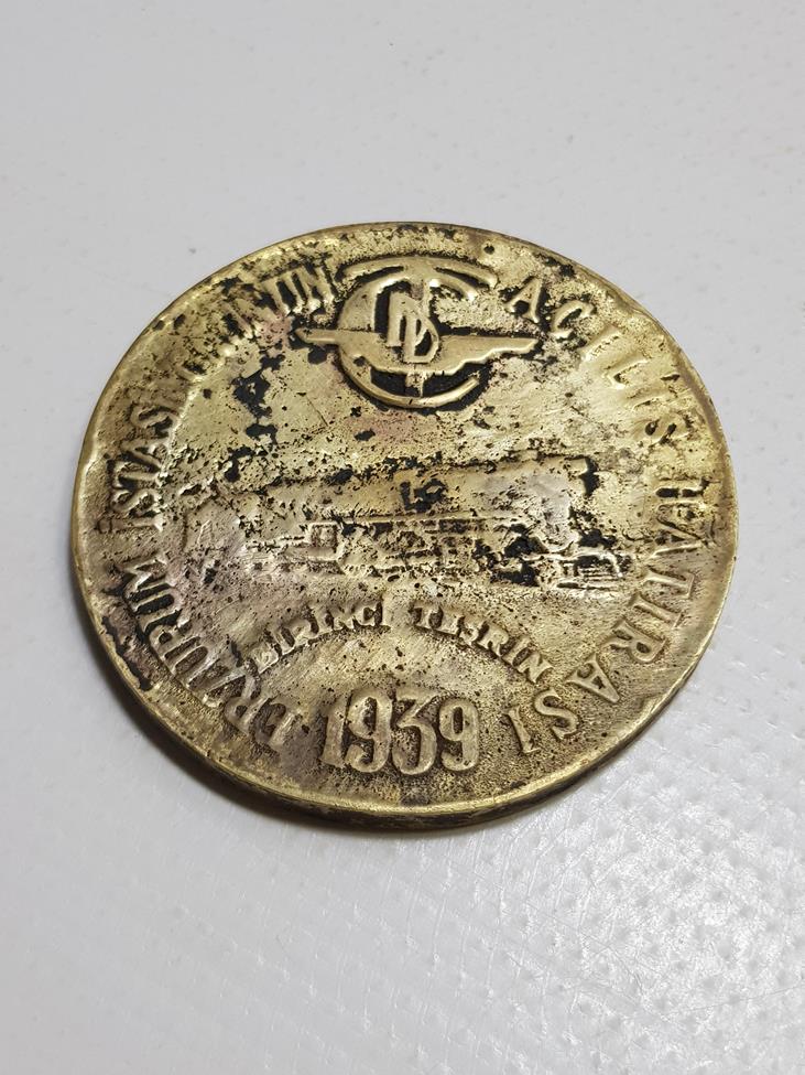 1939 ERZURUM İSTASYONUNUN AÇILIŞI HATIRASI MADALYONU