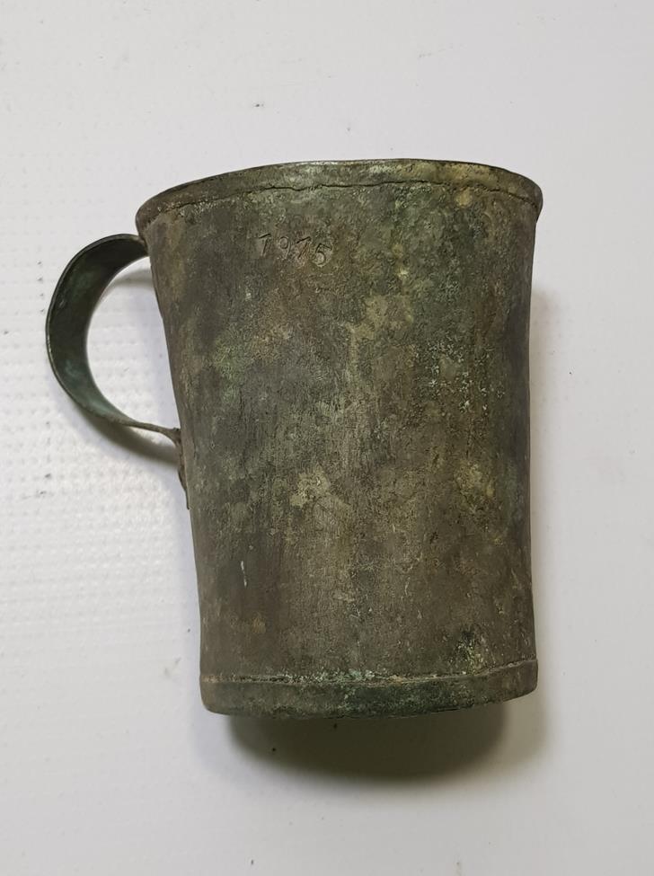 ÇANAKKALE SAVAŞI 1915 TARİHLİ ÇOK NADİR BAKIR SUBAY BARDAĞI