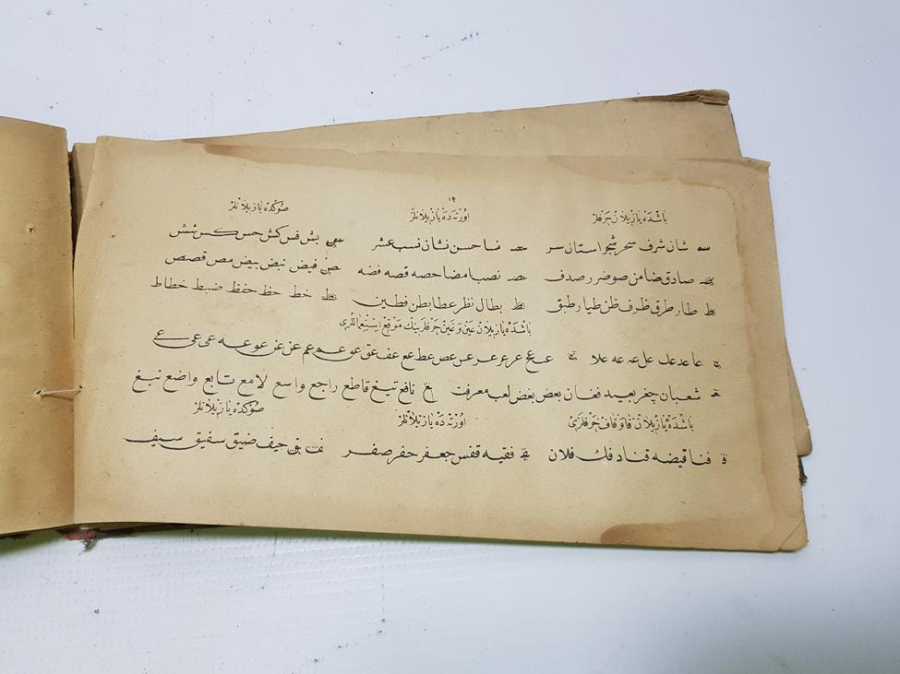 OSMANLI DÖNEMİ ÇOK NADİR HATTATLAR İÇİN YAZIM TEKNİKLERİNİN ÖĞRETİLDİĞİ KİTAP