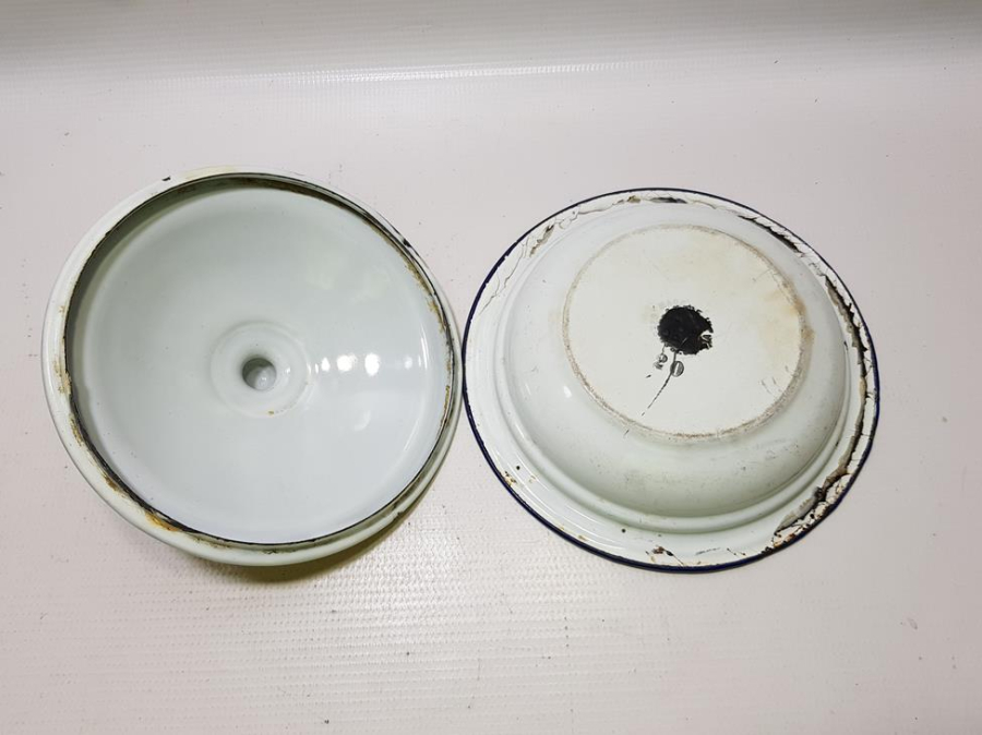 OSMANLI DÖNEMİ KAPAKLI EMAYE TABAK