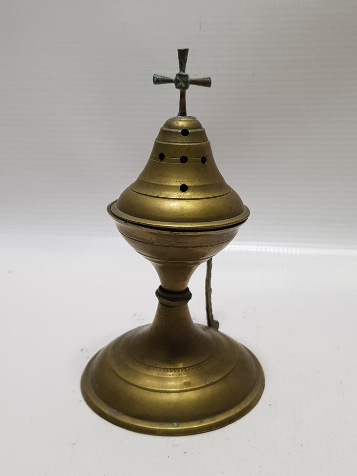 OSMANLI DÖNEMİ RUM İŞİ HAÇLI BUHURDANLIK