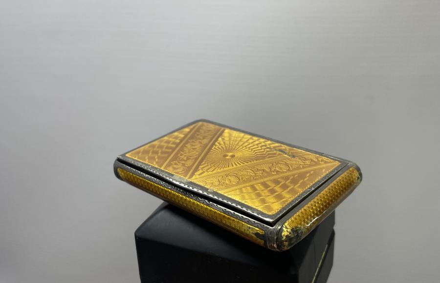 OSMANLI DÖNEMİ MİNE İŞÇİLİKLİ GÜMÜŞ İNGİLİZ SİGARA TABAKASI