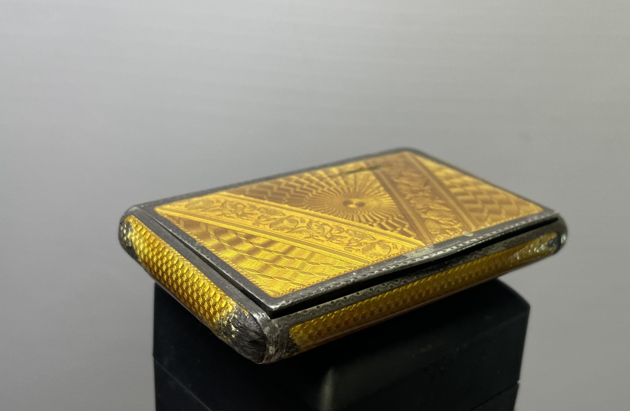 OSMANLI DÖNEMİ MİNE İŞÇİLİKLİ GÜMÜŞ İNGİLİZ SİGARA TABAKASI