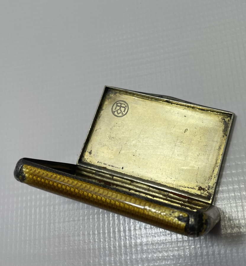 OSMANLI DÖNEMİ MİNE İŞÇİLİKLİ GÜMÜŞ İNGİLİZ SİGARA TABAKASI