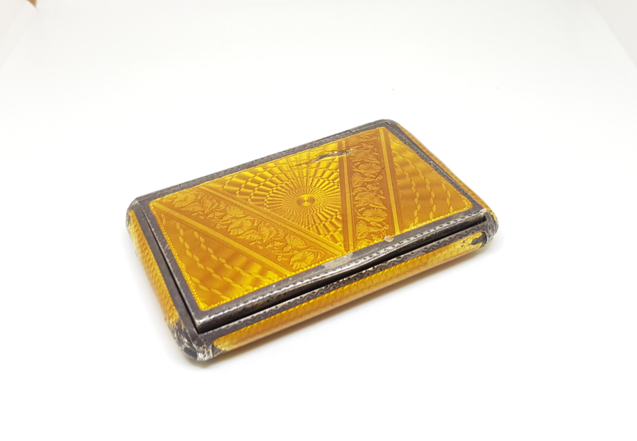 OSMANLI DÖNEMİ MİNE İŞÇİLİKLİ GÜMÜŞ İNGİLİZ SİGARA TABAKASI