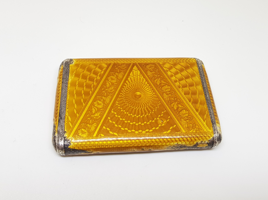 OSMANLI DÖNEMİ MİNE İŞÇİLİKLİ GÜMÜŞ İNGİLİZ SİGARA TABAKASI