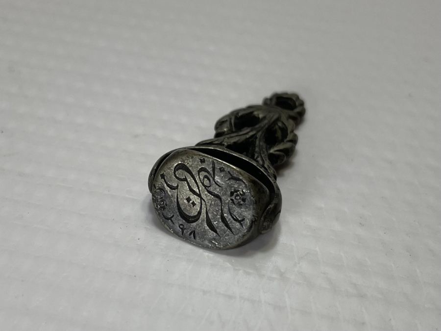 OSMANLI DÖNEMİ ZAFER SABREDENLERİNDİR YAZILI ÇOK NADİR HAKKAK PARAFLI DÖNERLİ GÜMÜŞ MÜHÜR