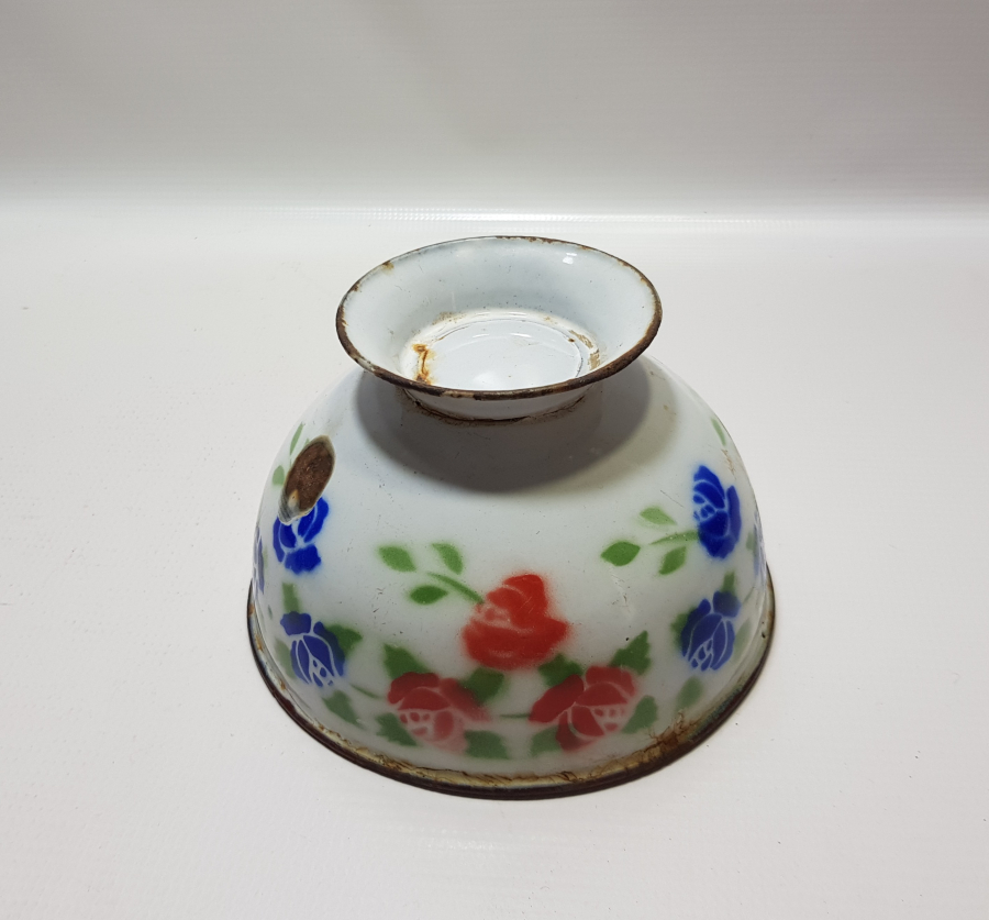 OSMANLI DÖNEMİ GÜLLÜ EMAYE ÇORBA KASESİ