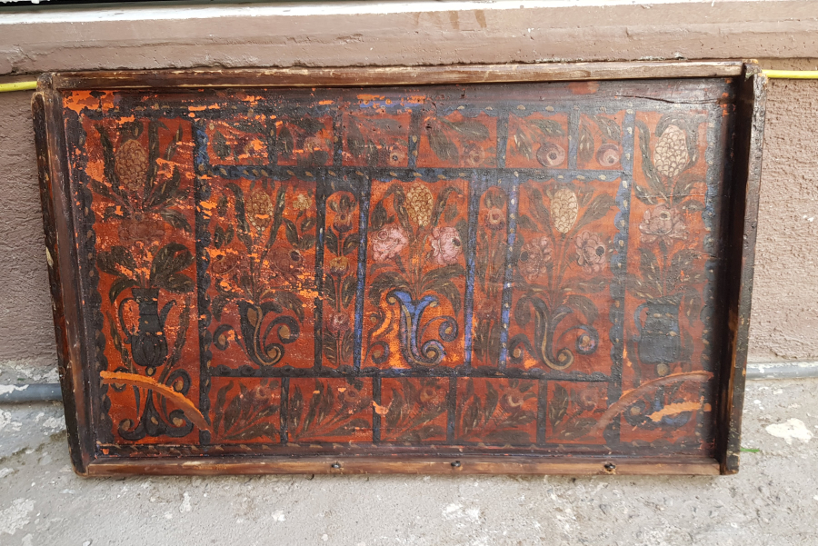 OSMANLI DÖNEMİ KÖK BOYALI NADİR SANDIK KAPAĞI