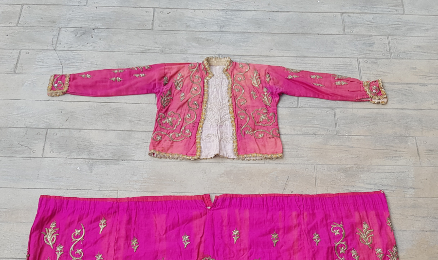 OSMANLI DÖNEMİ SIRMA İŞÇİLİKLİ ŞALVAR CEPKEN TAKIMI