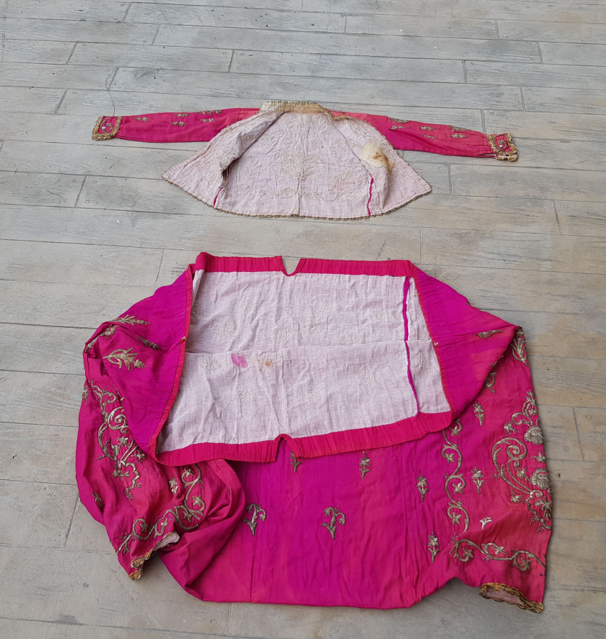 OSMANLI DÖNEMİ SIRMA İŞÇİLİKLİ ŞALVAR CEPKEN TAKIMI